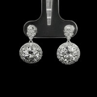 3.58 Carats Lab Grown Diamond 14K Gold Earrings