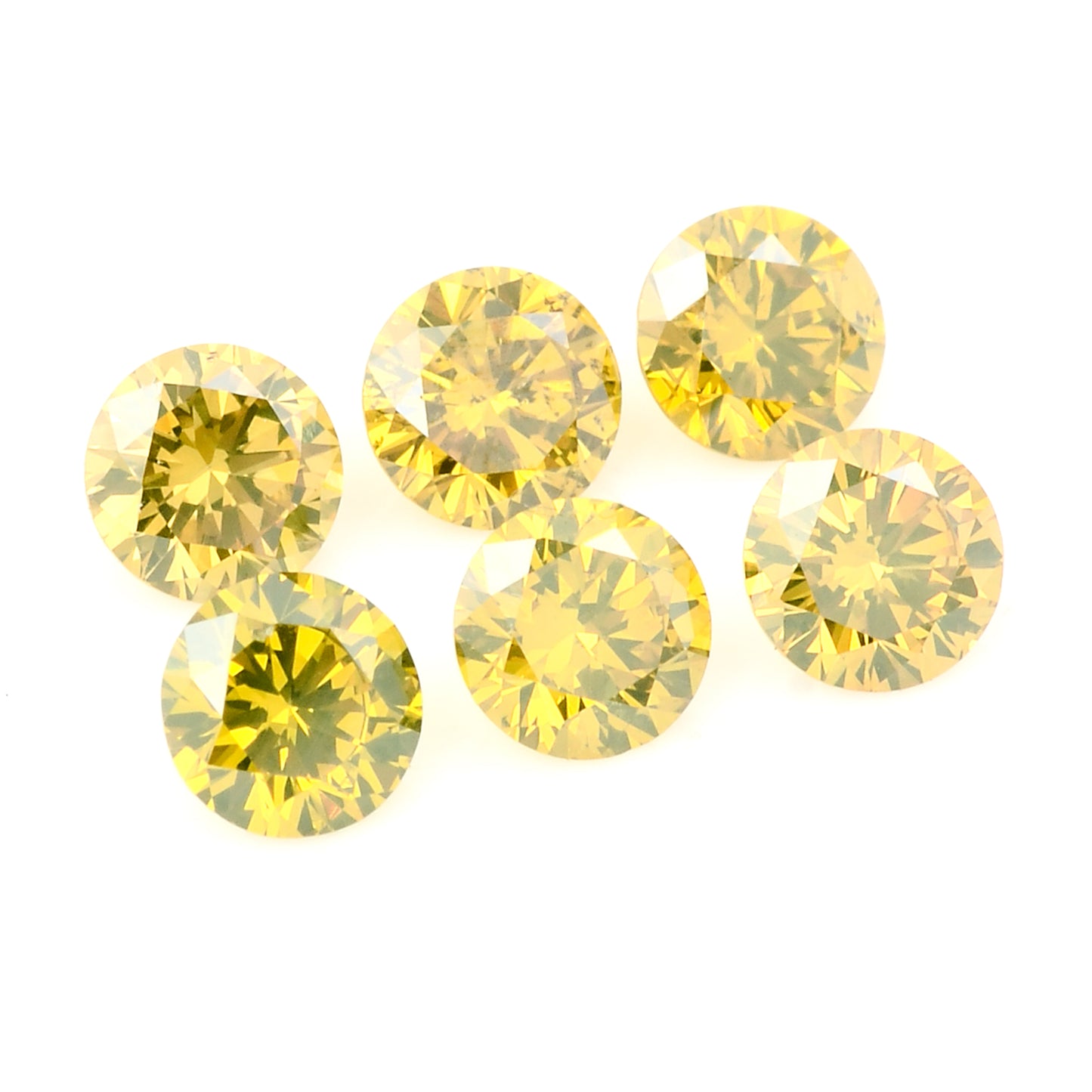 0.91 Yellow Diamond Round Loose Gemstone