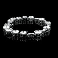 28.91 Ct Round Lab Grown Diamond 14K Gold Bracelet