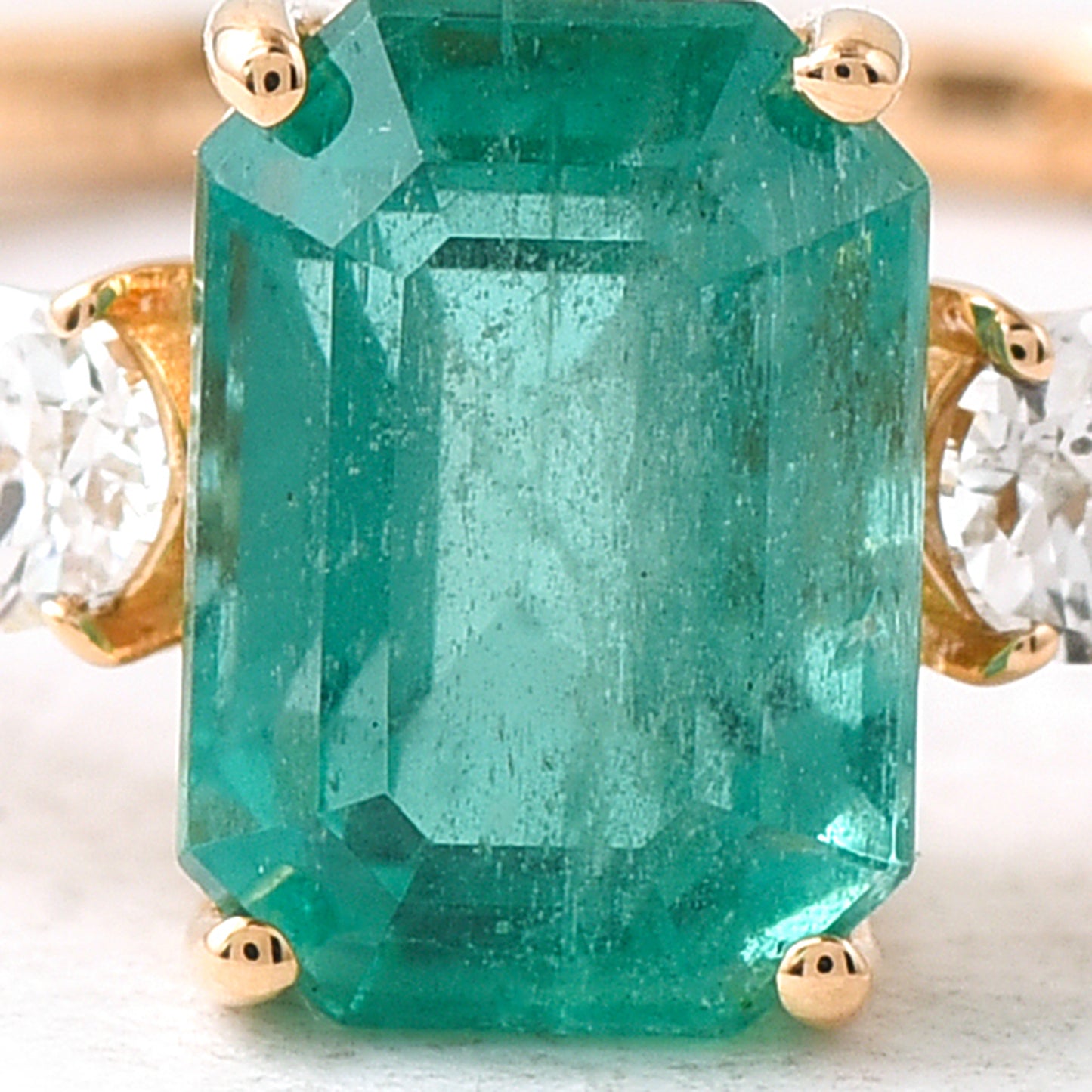 1.71 Ct Octagon Emerald 14K Gold Ring