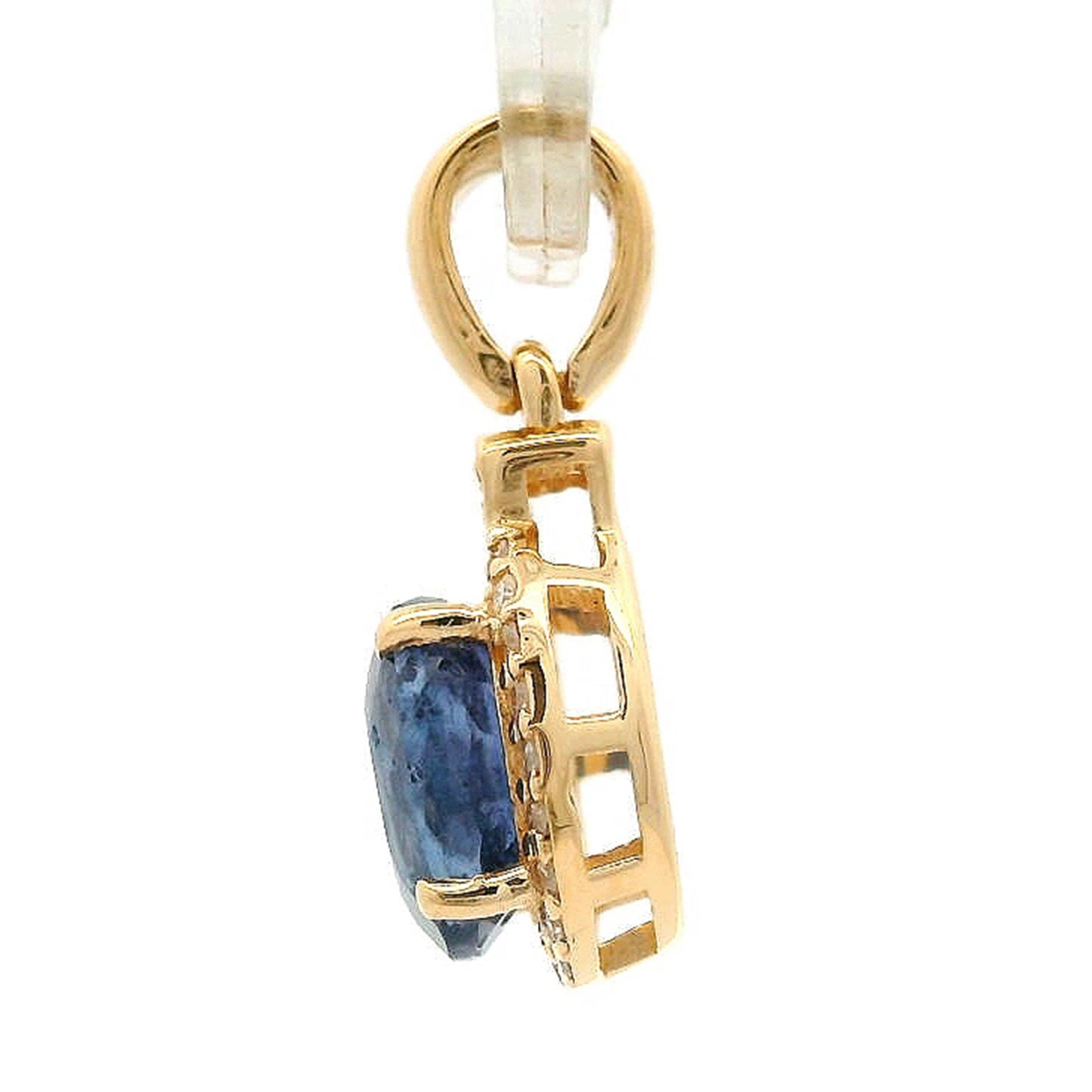 1.29 Ct Oval Sapphire 14K Gold Pendant