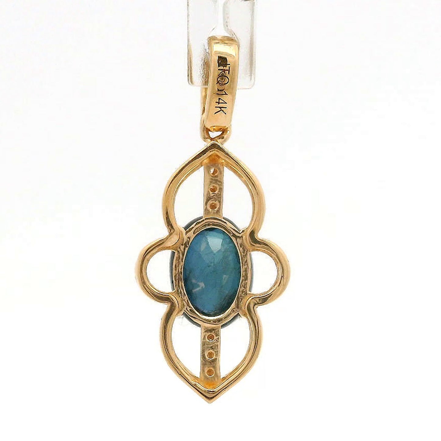 1.24 Ct Oval Sapphire 14K Gold Pendant