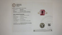 5.94 Ct Emerald Cut Lab Grown Ruby 14K Gold Ring