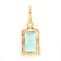 2.24 Ct Octagon Step Cut Natural Emerald 14K Gold Pendant