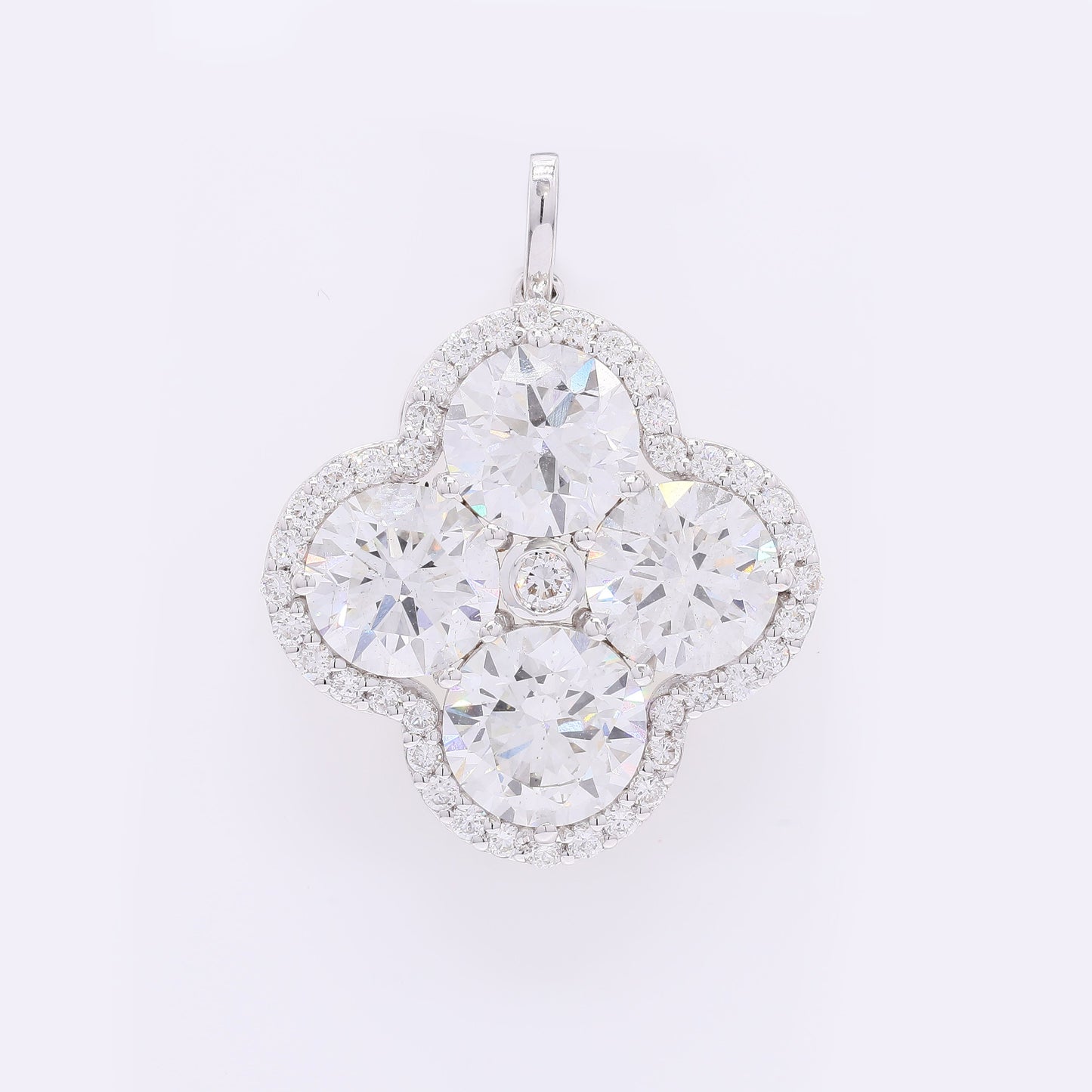6.88 Carats Lab Grown Diamond 14K Gold Pendant