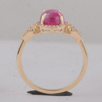 2.52 Ct Oval Tourmaline 9K Gold Ring