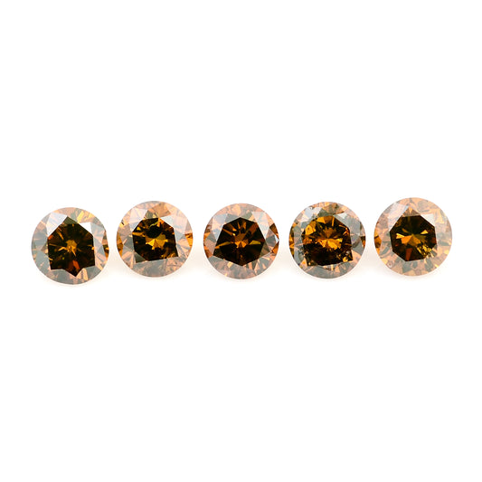 0.50 Red Diamond Round Loose Gemstone