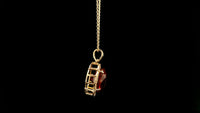 6.03 Ct Oval Hessonite 14K Gold Pendant