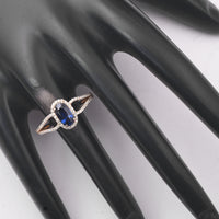1.35 Ct Oval Mixed Cut Natural Sapphire 14K Gold Ring