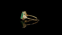 2.40 Ct Octagon Natural Emerald 14K Gold Ring