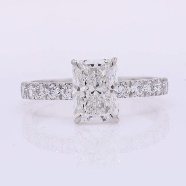 2.48 Carats Lab Grown Diamond 950 Platinum Ring