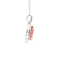 3.60 Carats Pink Lab Grown Diamond 14K Gold Pendant