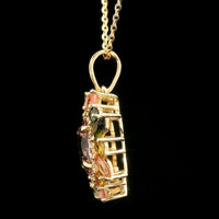 2.03 Ct Oval Tourmaline 14K Gold Pendant