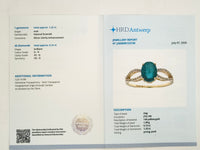 1.34 Ct Oval Natural Emerald 14K Gold Ring