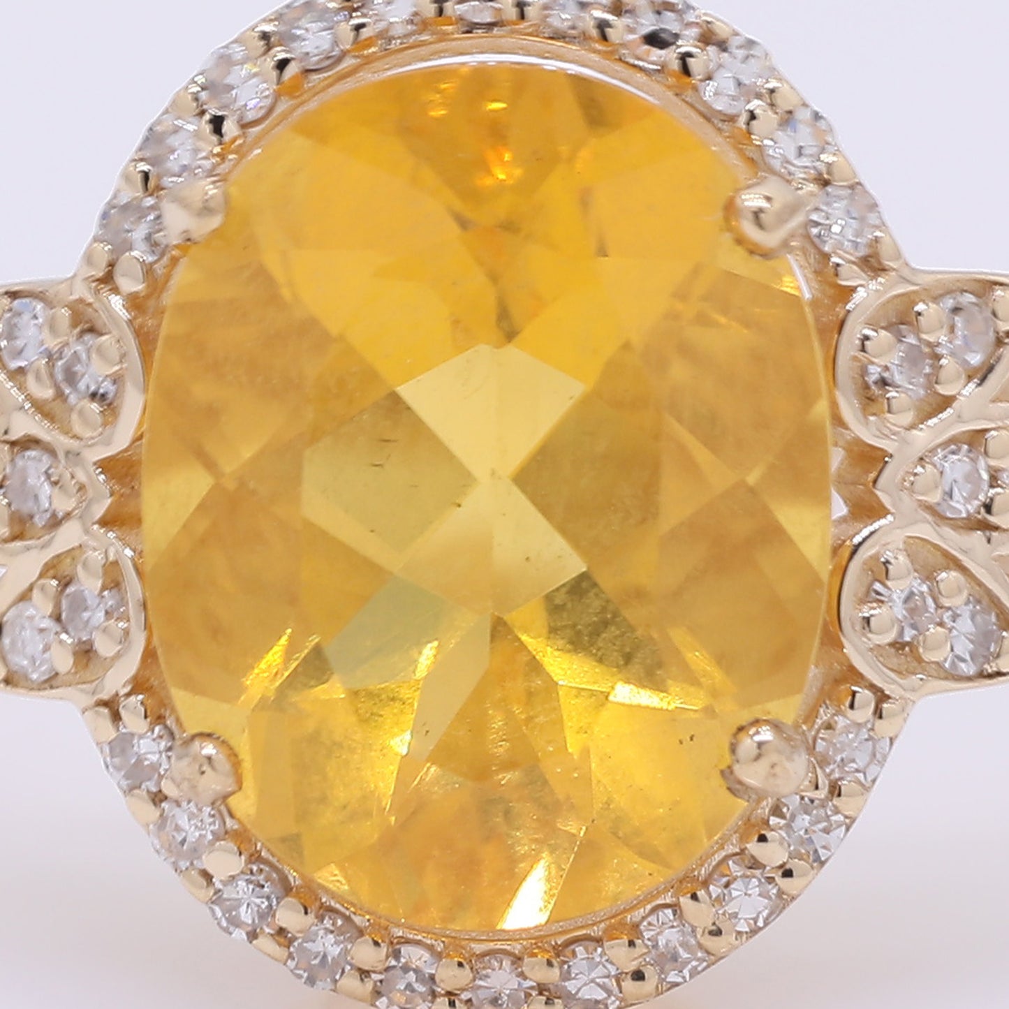 1.84 Ct Oval Mixed Cut Natural Fire Opal 14K Gold Ring