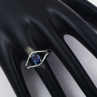 1.78 Ct Oval Mixed Cut Natural Sapphire 950 Platinum Ring