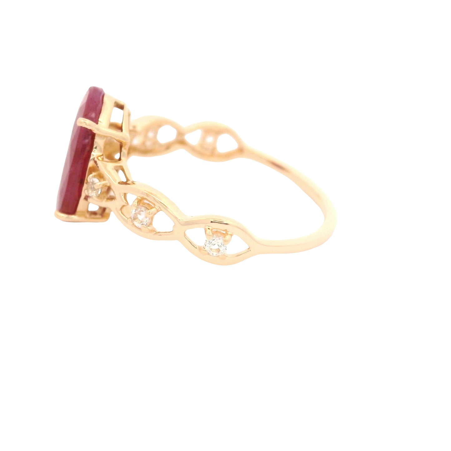 2.97 Ct Oval Ruby 14K Gold Ring