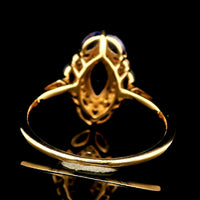 0.98 Ct Marquise Tanzanite 14K Gold Ring