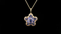 1.85 Ct Round Tanzanite 14K Gold Pendant