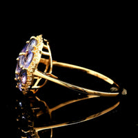 1.63 Ct Square Tanzanite 14K Gold Ring