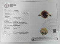 5.22 Ct Oval Mixed Cut Natural Corundum Ruby 14K Gold Ring