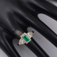 1.22 Ct Baguette Emerald 9K Gold Ring