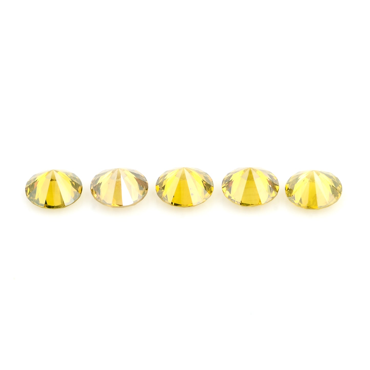 0.74 Yellow Diamond Round Loose Gemstone