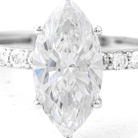 2.07 Carats Lab Grown Diamond 14K Gold Ring