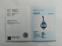 4.02 Ct Pear Mixed Cut Natural Aquamarine 950 Platinum Pendant