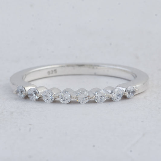 0.49 Ct Round Cubic Zirconia 925 Sterling Silver Ring