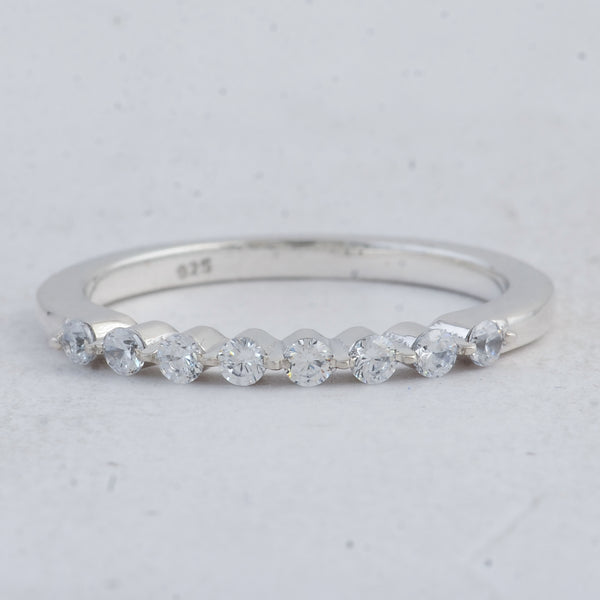0.49 Ct Round Cubic Zirconia 925 Sterling Silver Ring