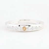 0.39 Ct Round Citrine 925 Sterling Silver Ring
