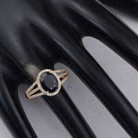 2.68 Ct Oval Sapphire 9K Gold Ring