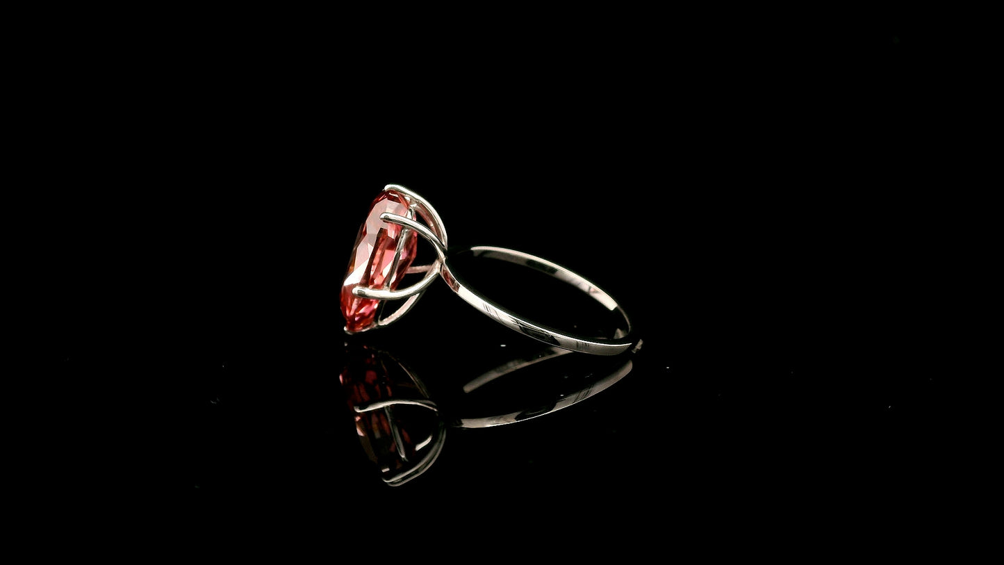 5.09 Carats Pink Lab Grown Diamond 14K Gold Ring
