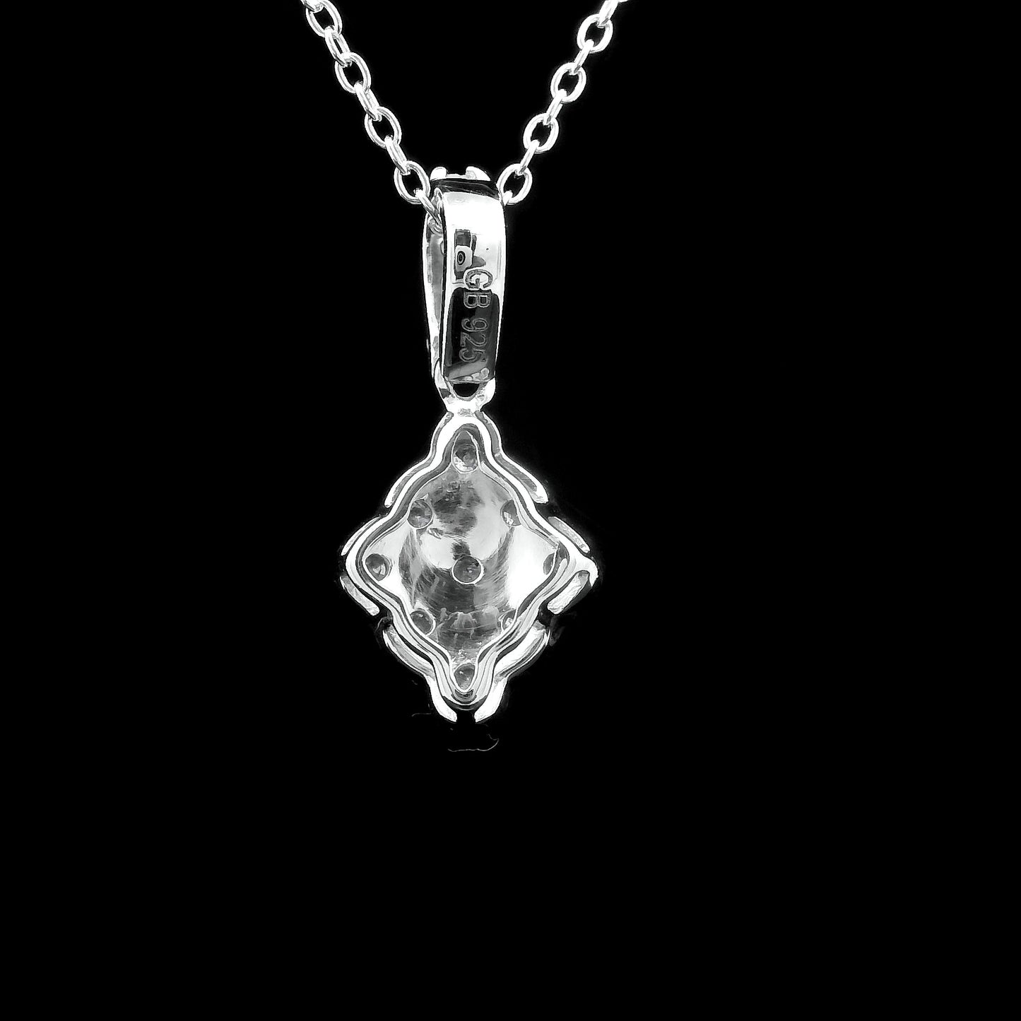 0.31 Ct Round Diamond 925 Sterling Silver Pendant