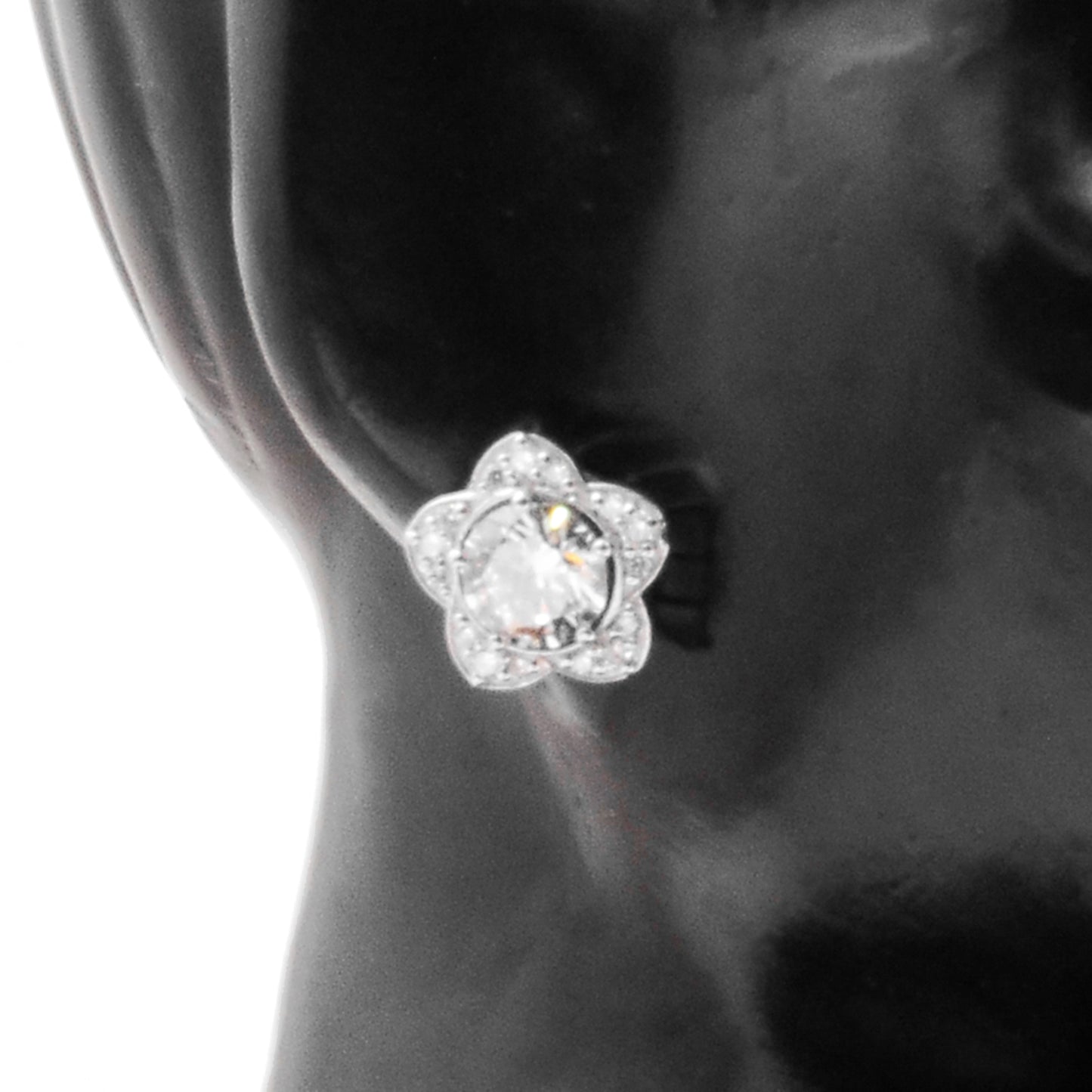 3.74 Carats Lab Grown Diamond 14K Gold Earrings