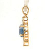 1.57 Ct Oval Sapphire 14K Gold Pendant
