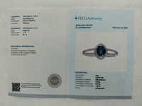 1.22 Ct Oval Mixed Cut Natural Sapphire 950 Platinum Ring