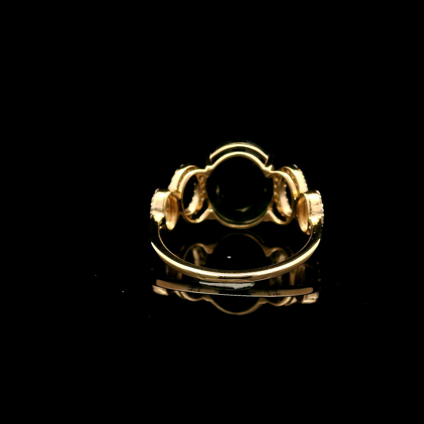 2.63 Ct Oval Mixed Cut Lab Grown Emerald 14K Gold Ring