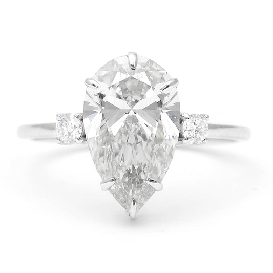 3.13 Carats Lab Grown Diamond 14K Gold Ring