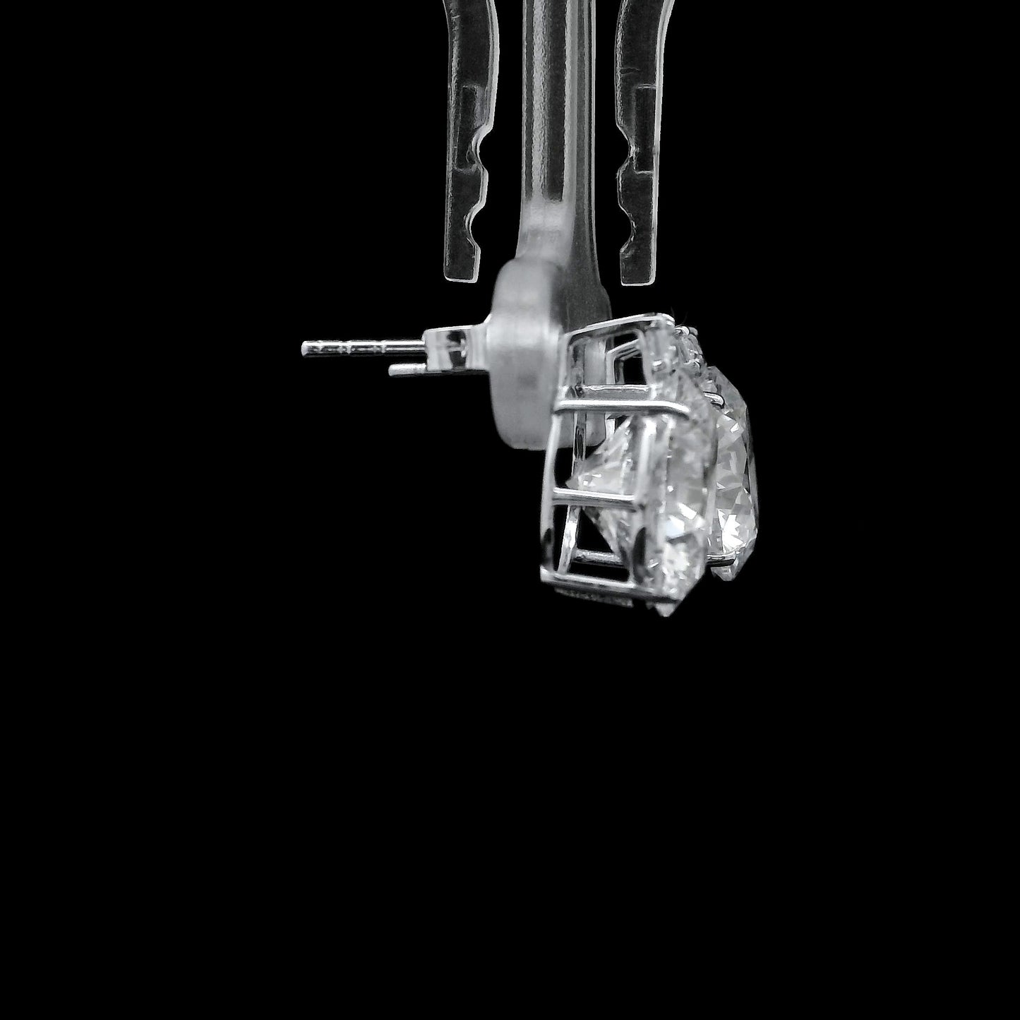 8.51 Ct Round Lab Grown Diamond 14K Gold Earrings