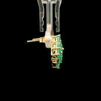 3.14 Ct Marquise Emerald 14K Gold Earrings