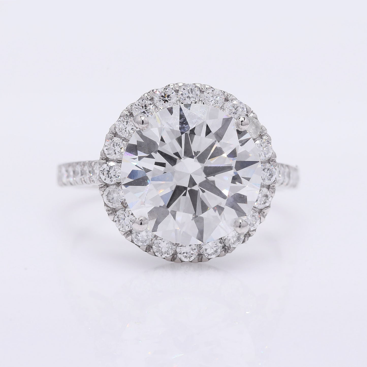 5.59 Ct Round Brilliant Lab Grown Diamond 950 Platinum Ring