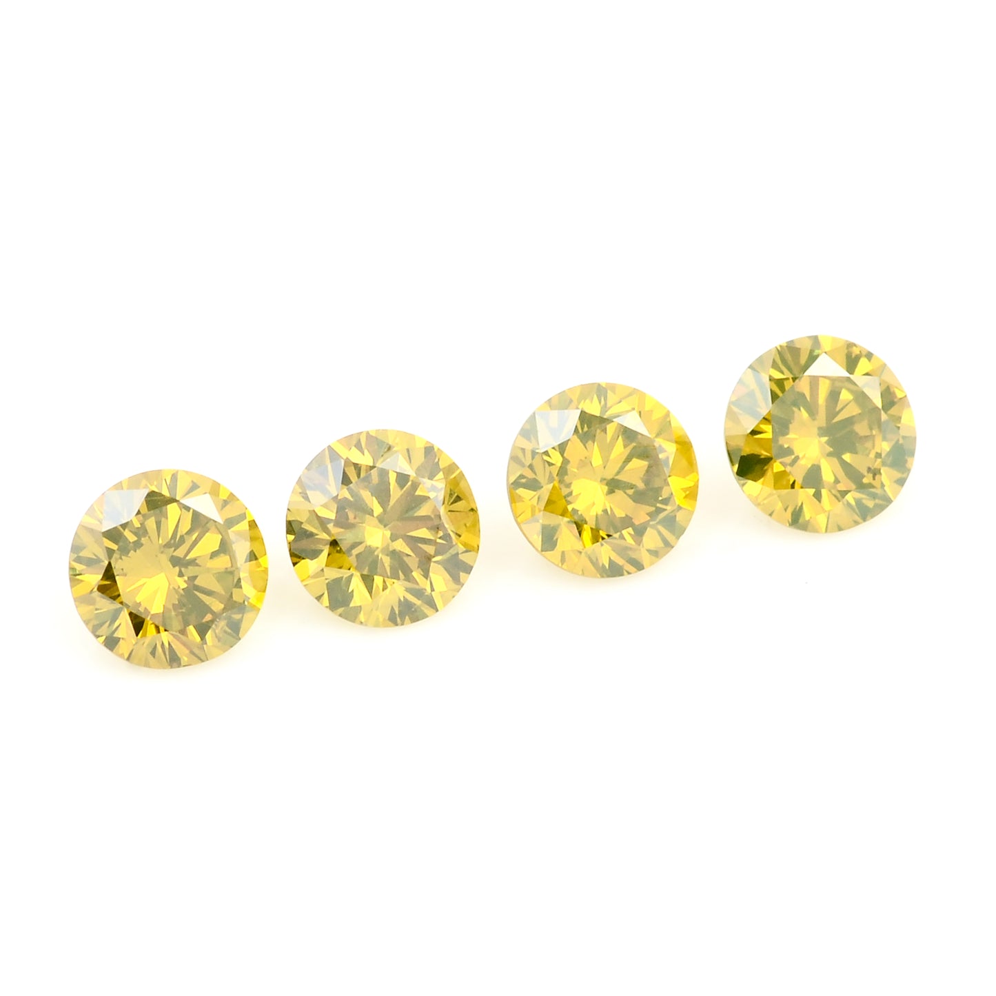 0.74 Yellow Diamond Round Loose Gemstone