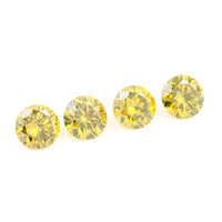 0.74 Yellow Diamond Round Loose Gemstone
