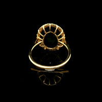 7.91 Ct Oval Mixed Cut Lab Grown Sapphire 14K Gold Ring