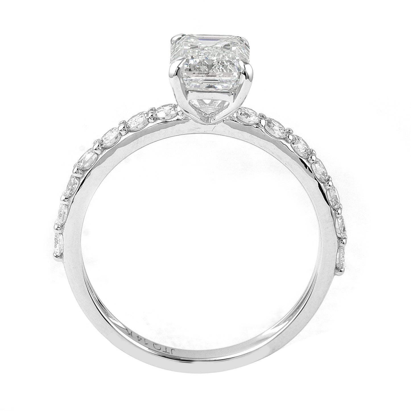 2.17 Carats Lab Grown Diamond 14K Gold Ring