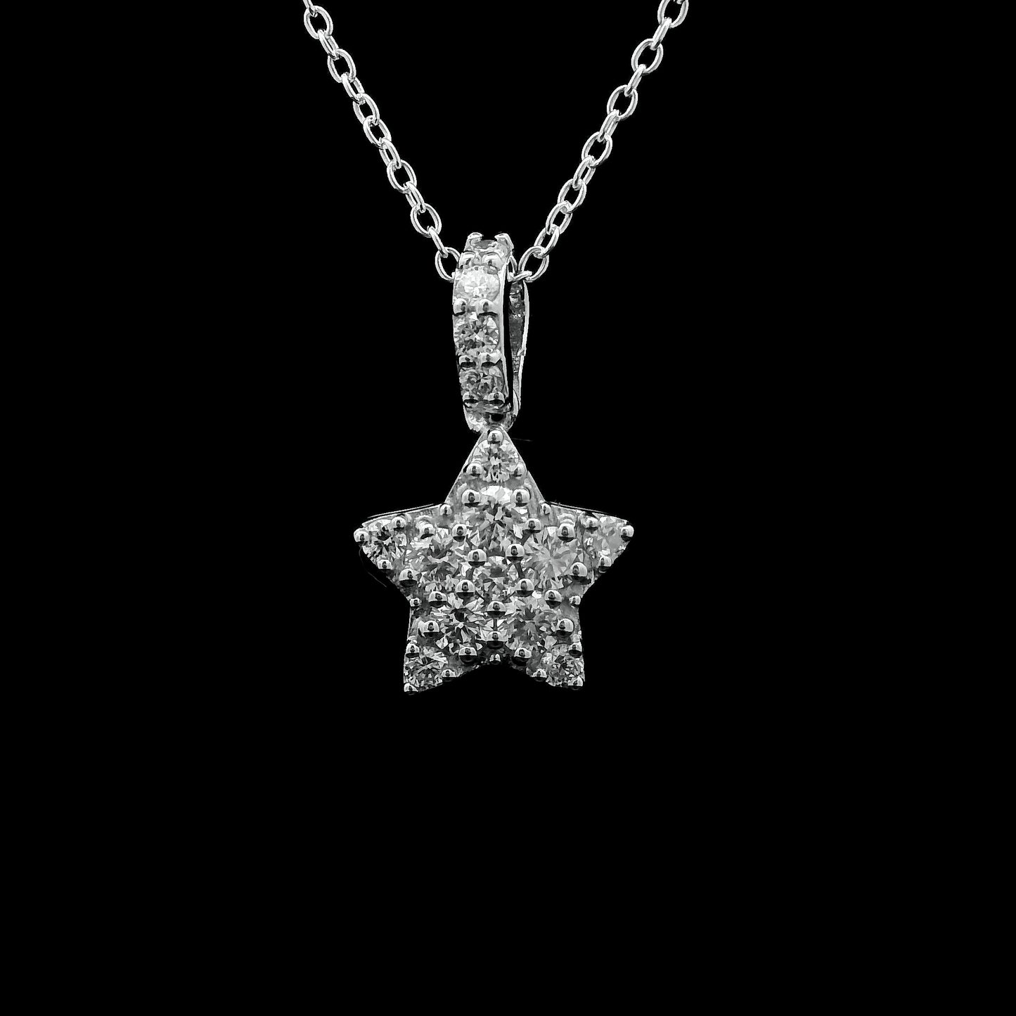 0.57 Ct Round Lab Grown Diamond 925 Sterling Silver Pendant