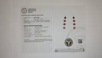 20.75 Ct Oval Mixed Cut Lab Grown Ruby 14K Gold Earrings