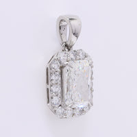2.56 Carats Lab Grown Diamond 950 Platinum Pendant